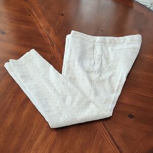 Cynthia Rowley Women's Cream Cropped Textured Pants